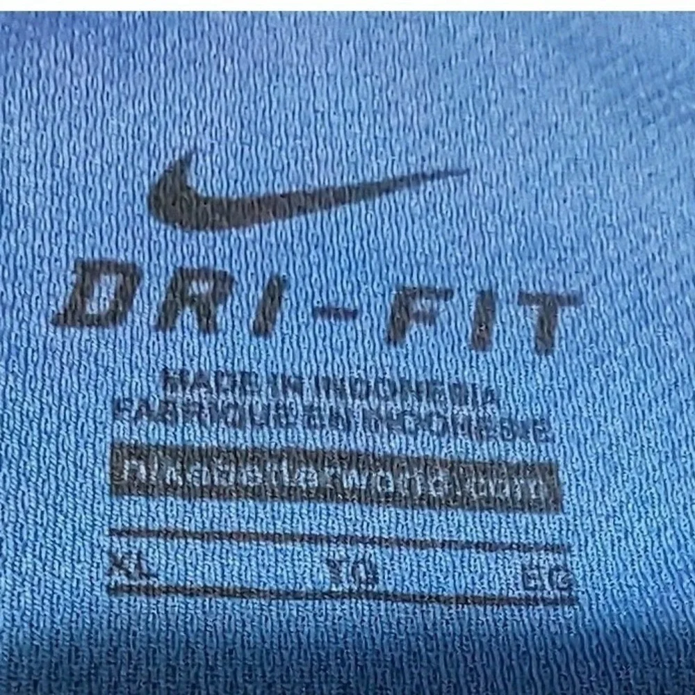 Nike Polo Shirt Mens Blue Norm Core Athleisure Logo Short Sleeve Top Relaxed Fit